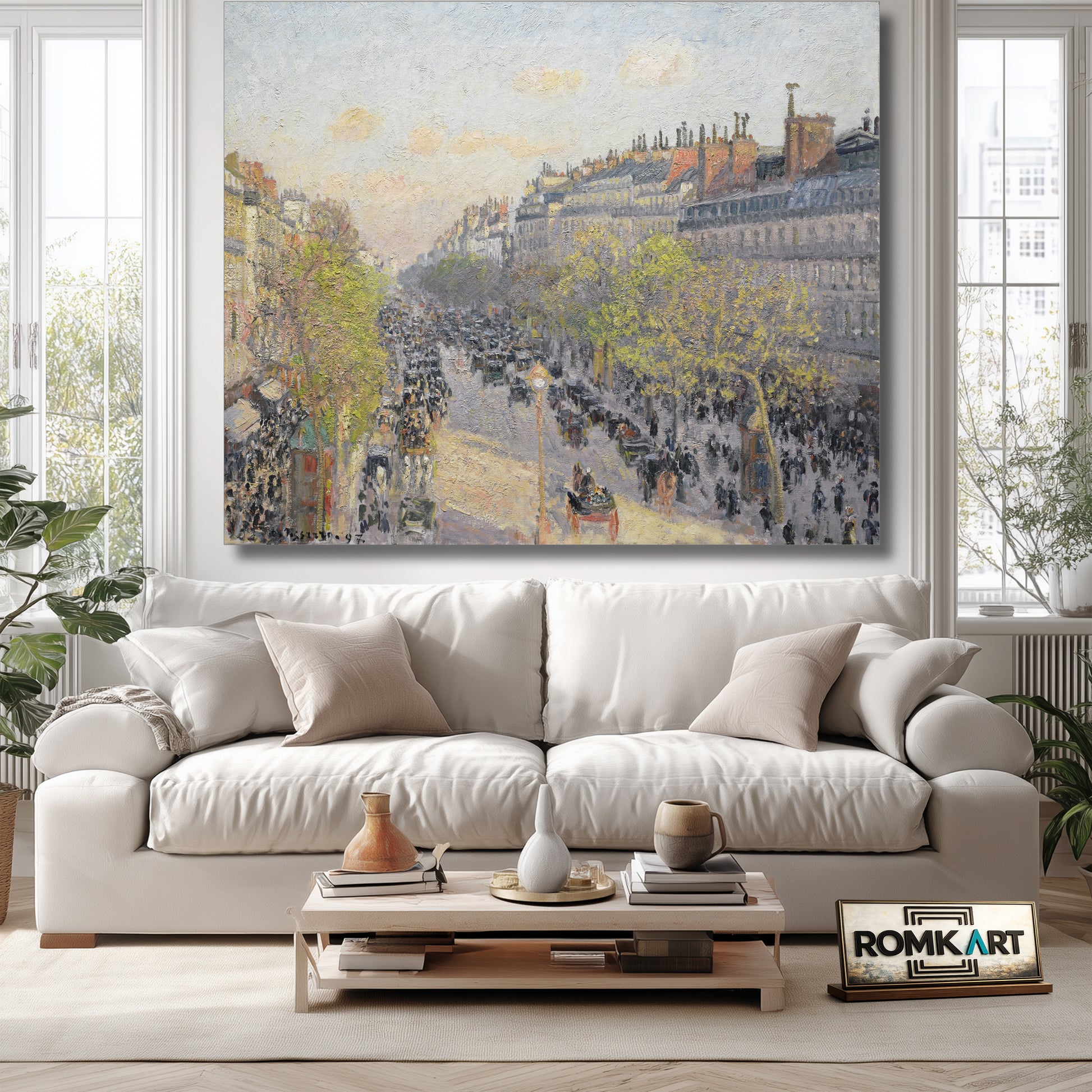 Camille Pissarro The Boulevard Montmartre Twilight 1897 – Reproduction