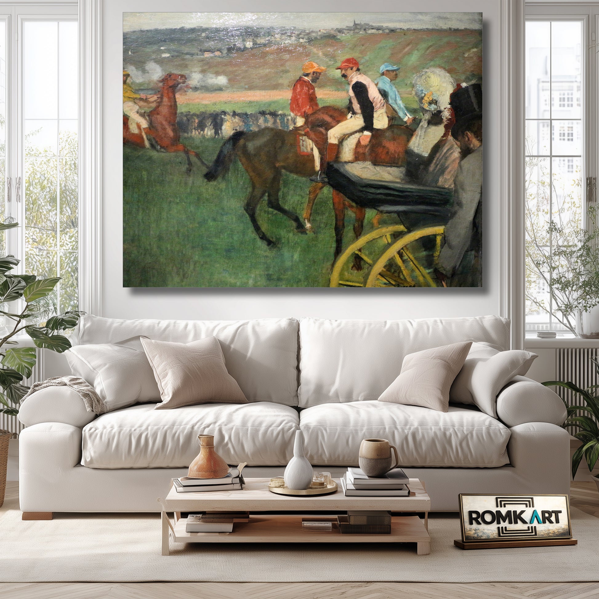 Edgar Degas The Race Track; Amateur Jockeys Near A Carriage C 1877-80 – Reproduction
