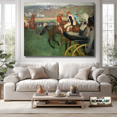 Edgar Degas The Race Track; Amateur Jockeys Near A Carriage C 1877-80 – Reproduction