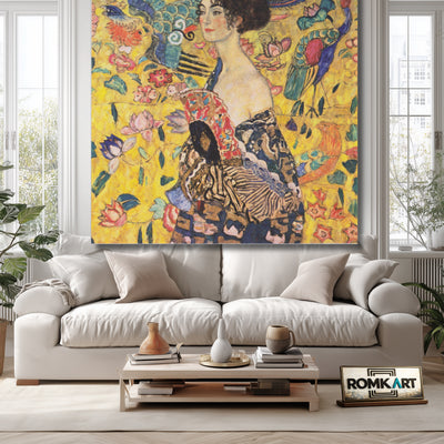 Gustav Klimt Lady With A Fan 1917-18 – Reproduction