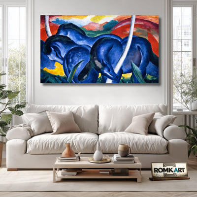 Franz Marc The Large Blue Horses 1911 – Reproduction