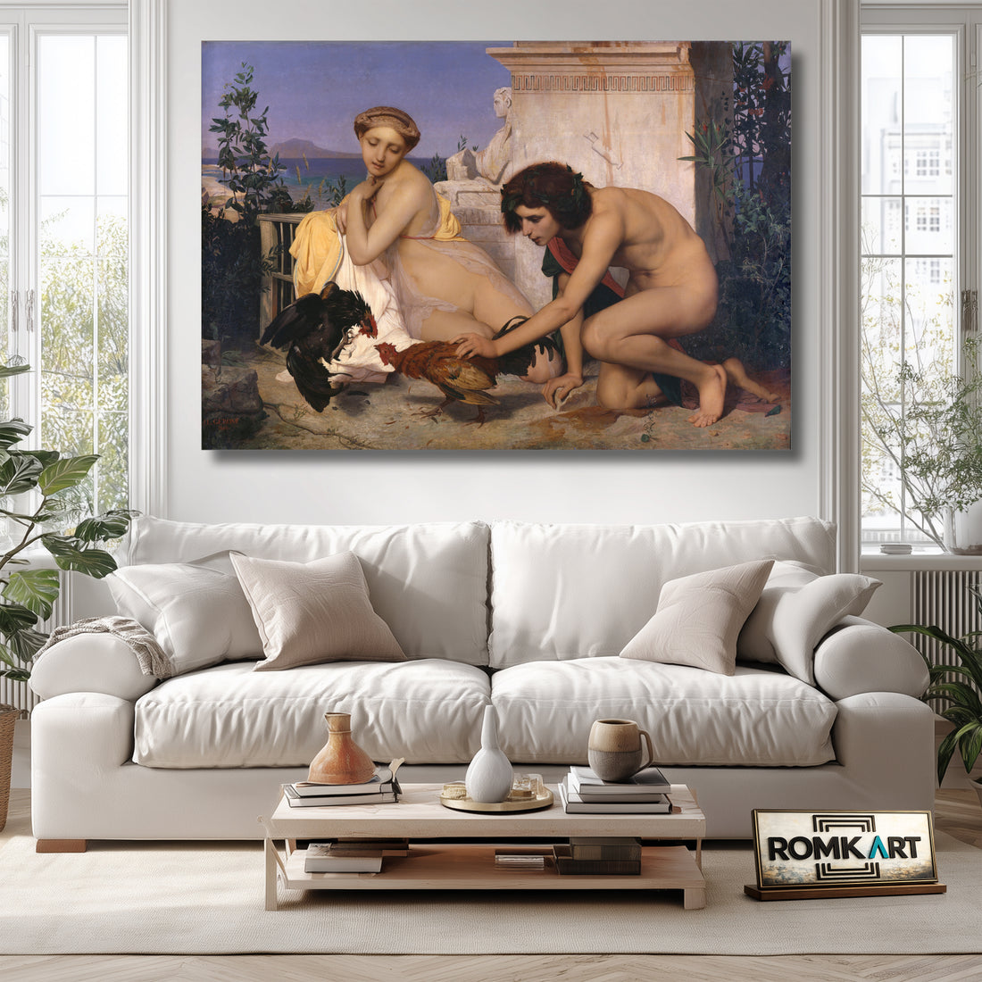 Jean Leon Gerome Young Greeks Attending A Cock Fight – Reproduction