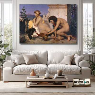 Jean Leon Gerome Young Greeks Attending A Cock Fight – Reproduction
