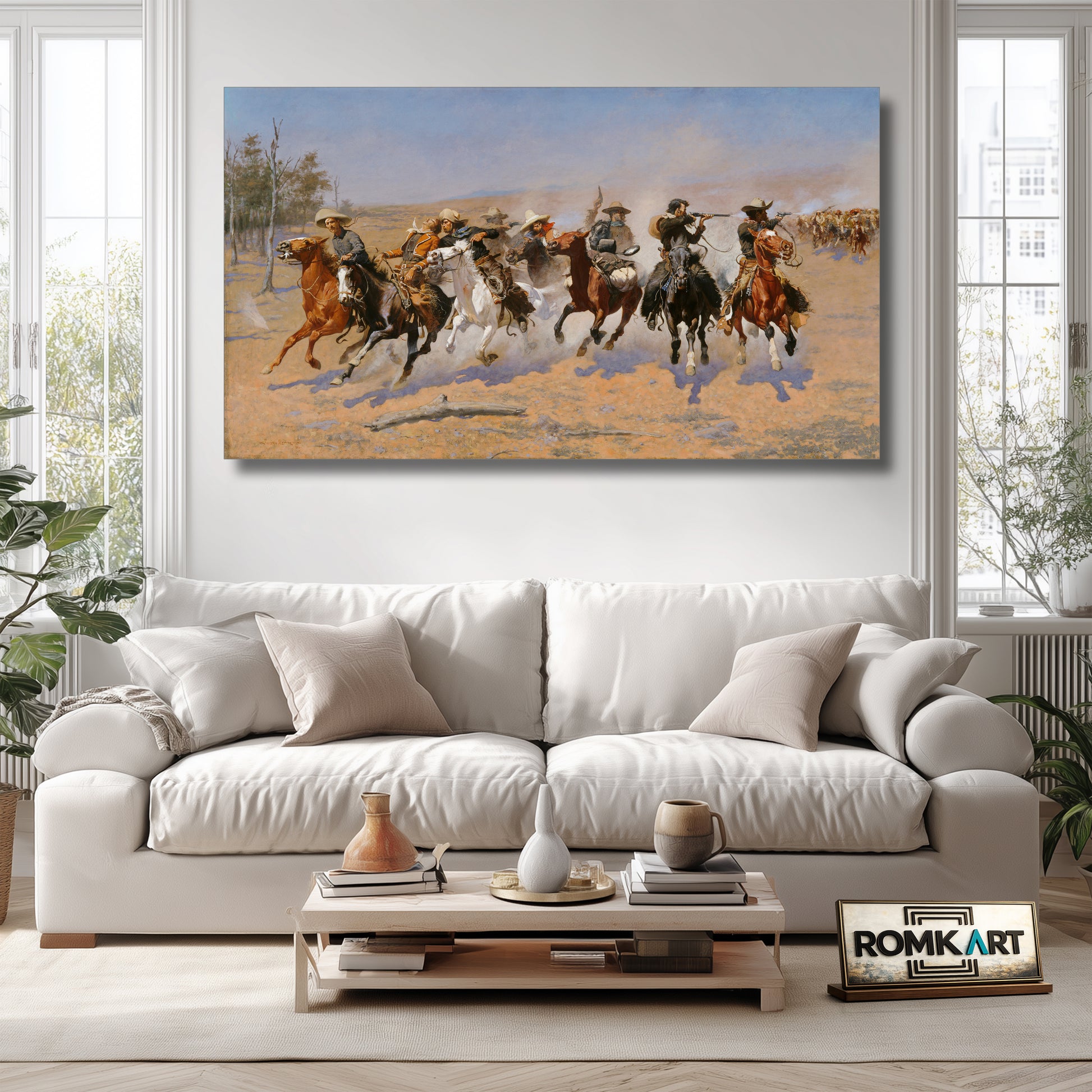 Frederic Remington A Dash For The Timber 1889 – Reproduction