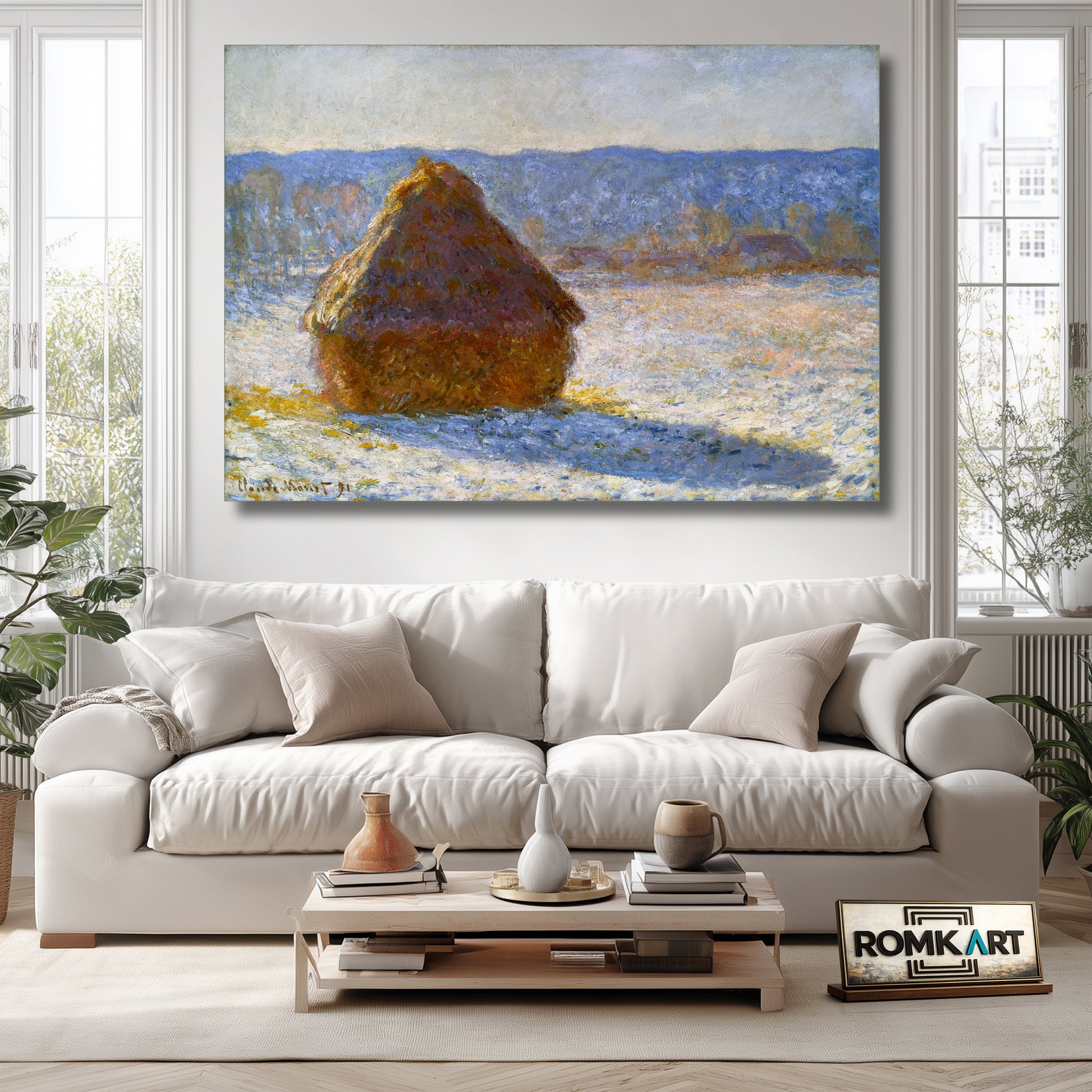 Claude Monet Grainstack Snow Effect 1891 – Reproduction