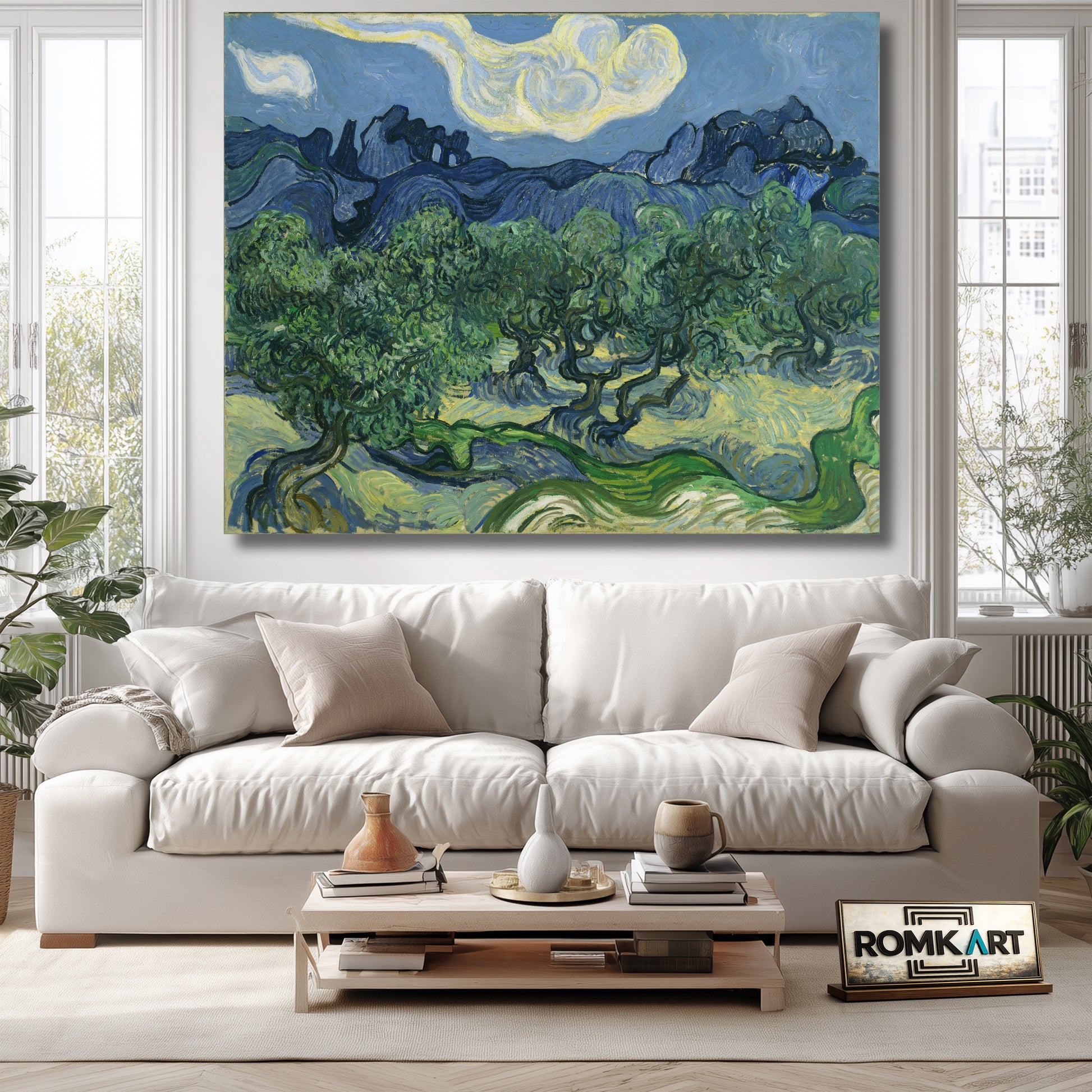 Vincent Van Gogh Olive Trees With The Alpilles In The Background 1889 – Reproduction