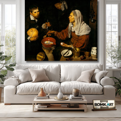 Diego Velazquez Old Woman Cooking Eggs 1618 – Reproduction