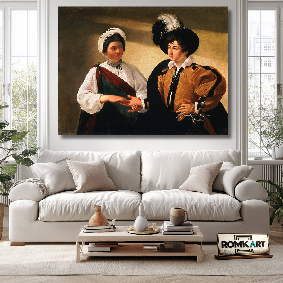 Caravaggio The Fortune Teller 1595 Louvre – Reproduction