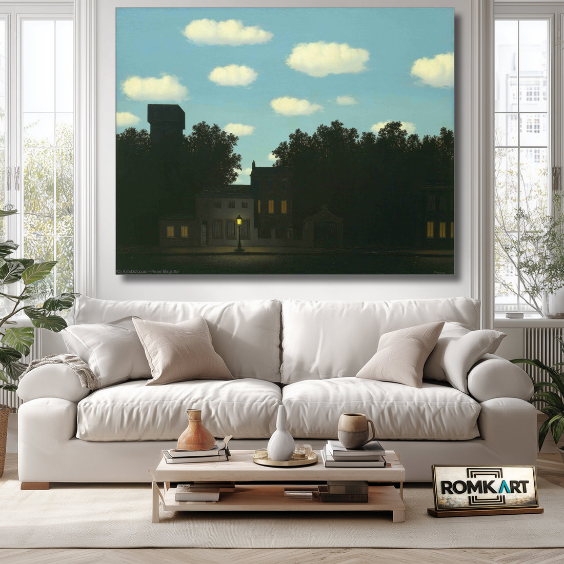 Rene Magritte The Empire of Light II (1950) – Reproduction