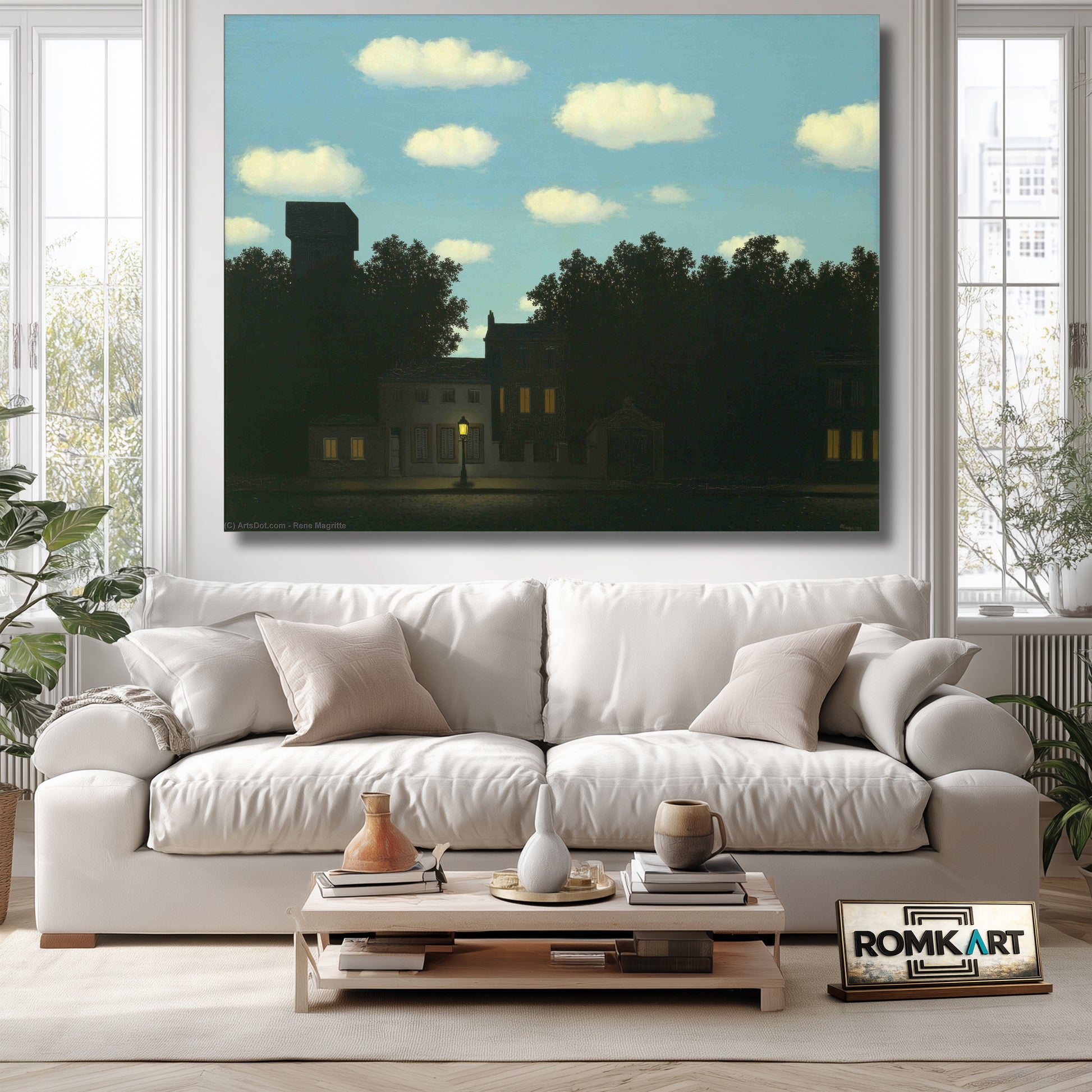 Rene Magritte The Empire of Light II (1950) – Reproduction