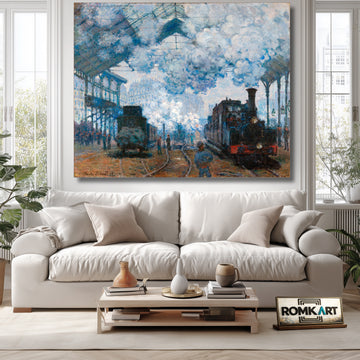 Claude Monet The Gare Saint-lazare Arrival Of A Train 1877 – Reproduction