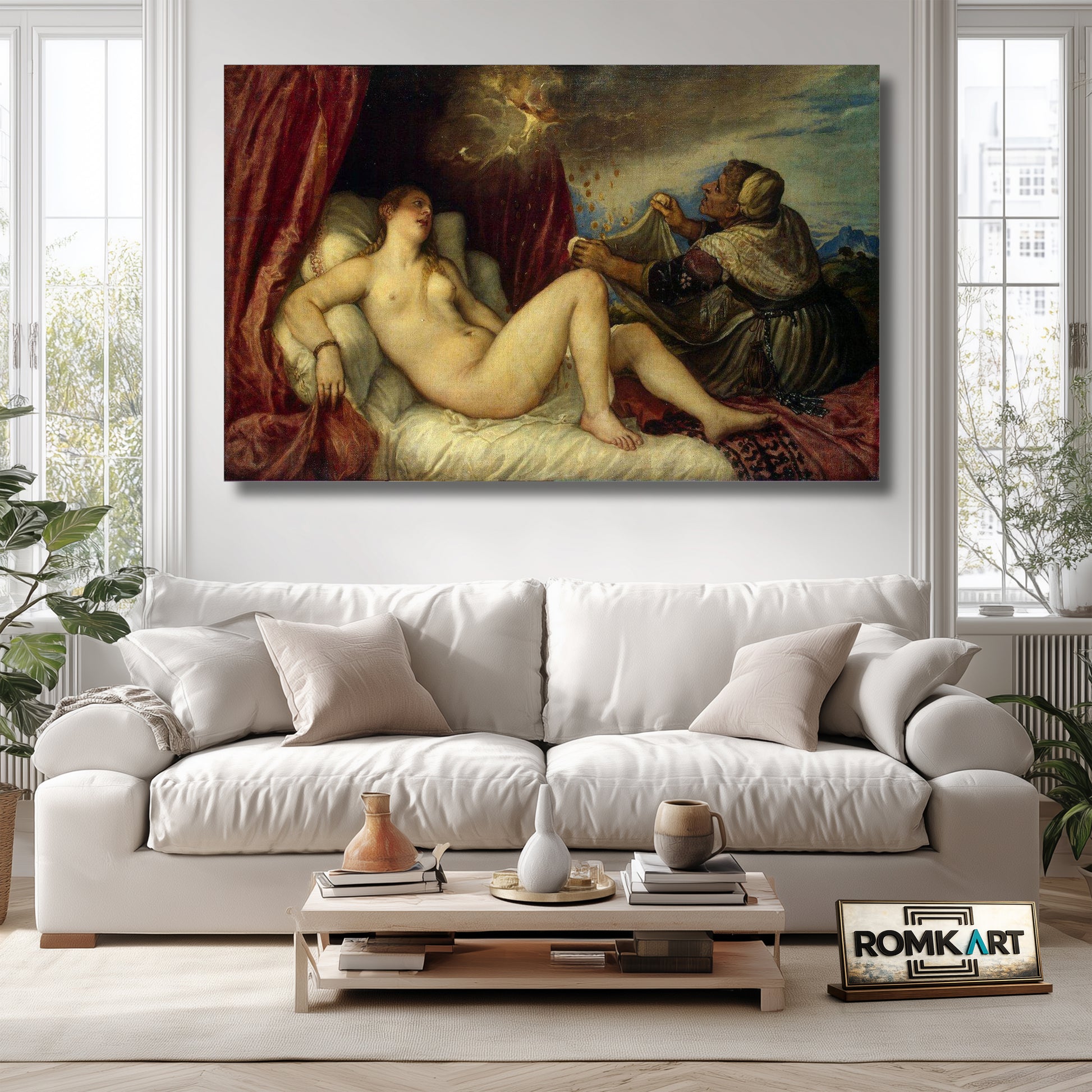 Titian Danae 1553 - 1554 – Reproduction