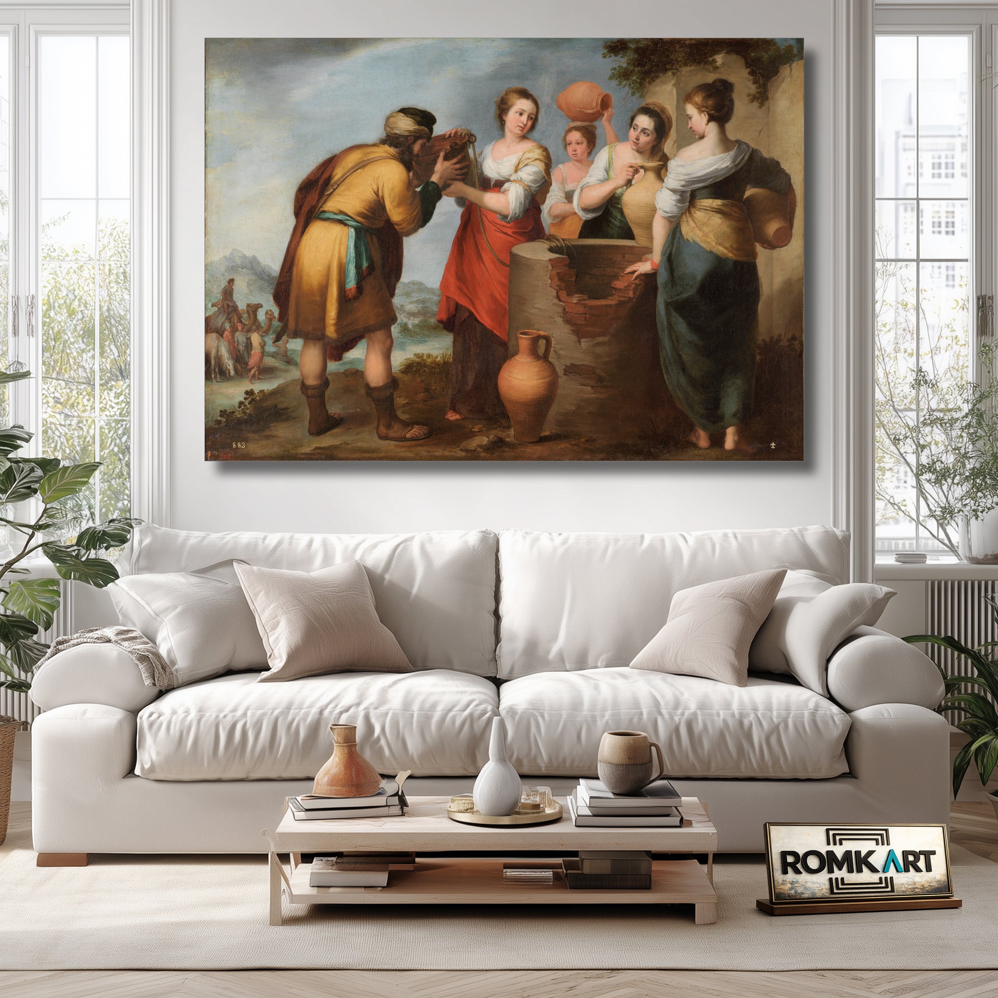 Bartolom Esteban Murillo Rebecca And Eliezer 1660 – Reproduction