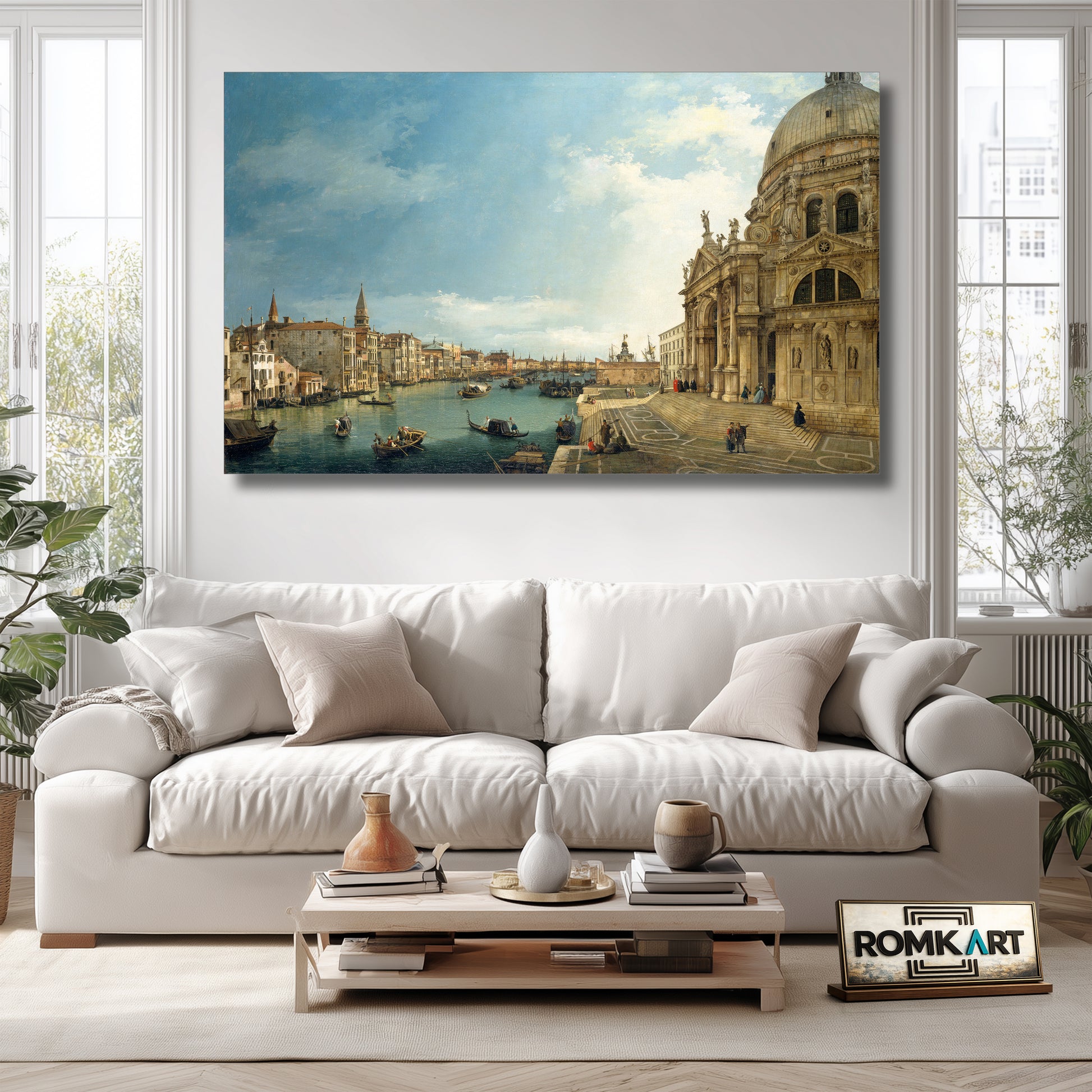 Canaletto Venice The Grand Canal With Santa Maria Della Salute Towards The Bacino – Reproduction