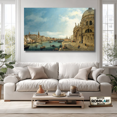 Canaletto Venice The Grand Canal With Santa Maria Della Salute Towards The Bacino – Reproduction