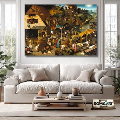 Pieter Bruegel The Elder The Dutch Proverbs 1559 – Reproduction