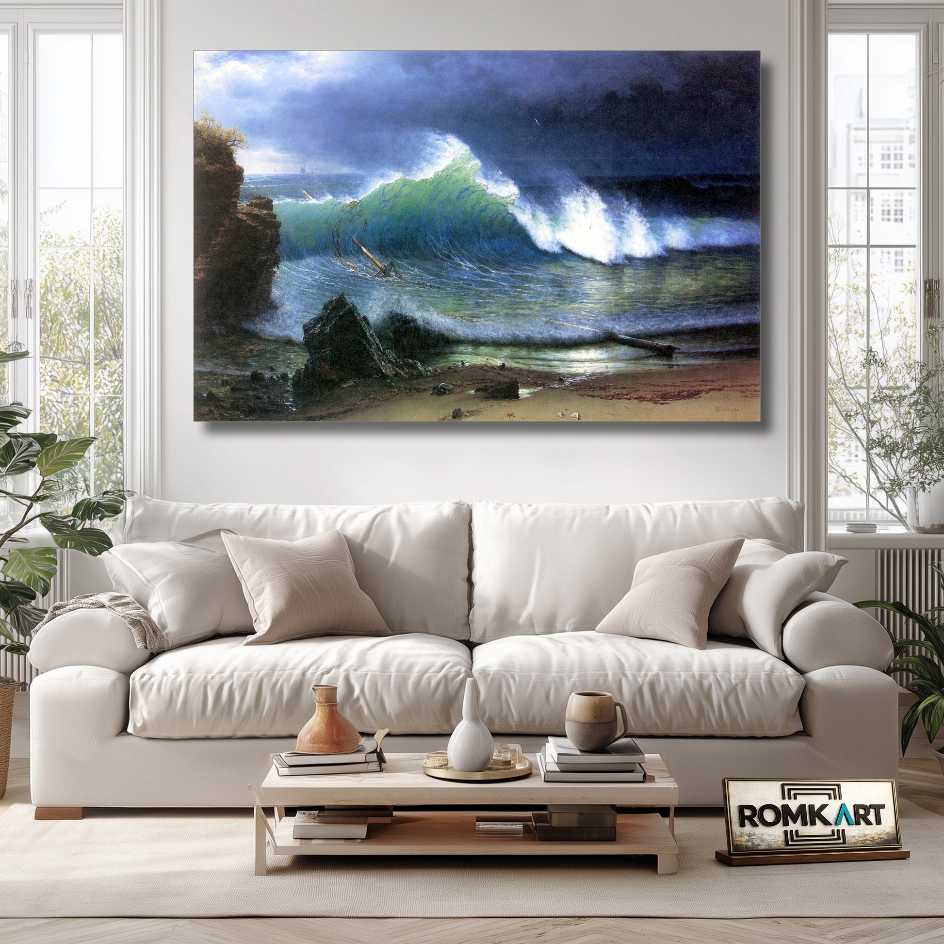 Albert Bierstadt The Shore Of The Turquoise Sea 1878 – Reproduction