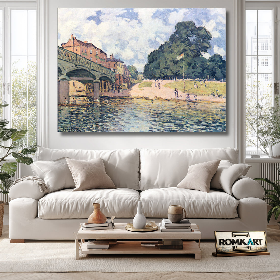 Alfred Sisley Bridge At Hampton Court 1874 – Reproduction