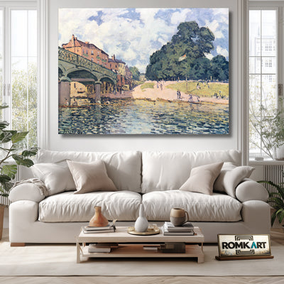Alfred Sisley Bridge At Hampton Court 1874 – Reproduction