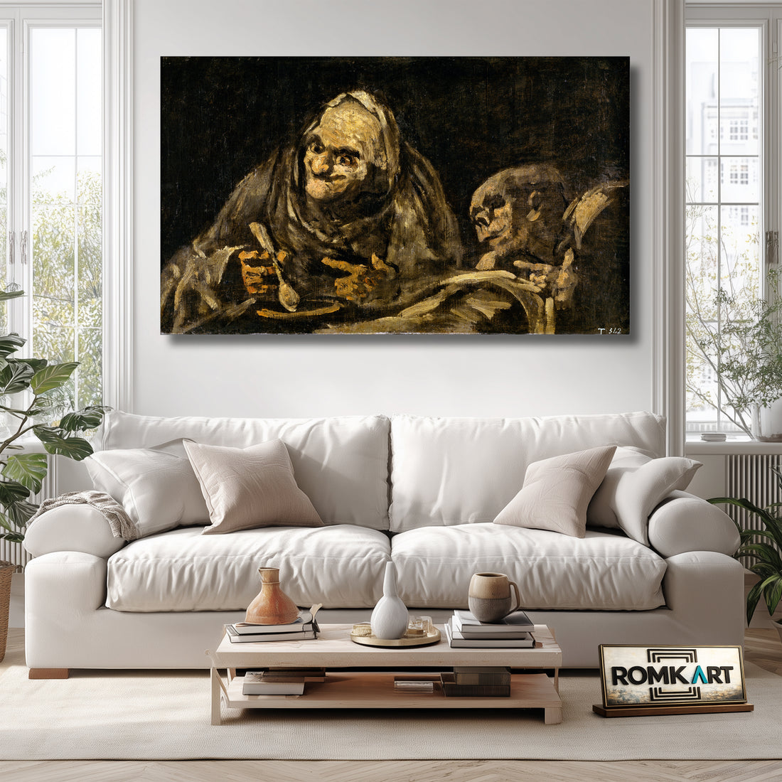 Francisco De Goya Two Old Men Eating 1820-1823 – Reproduction