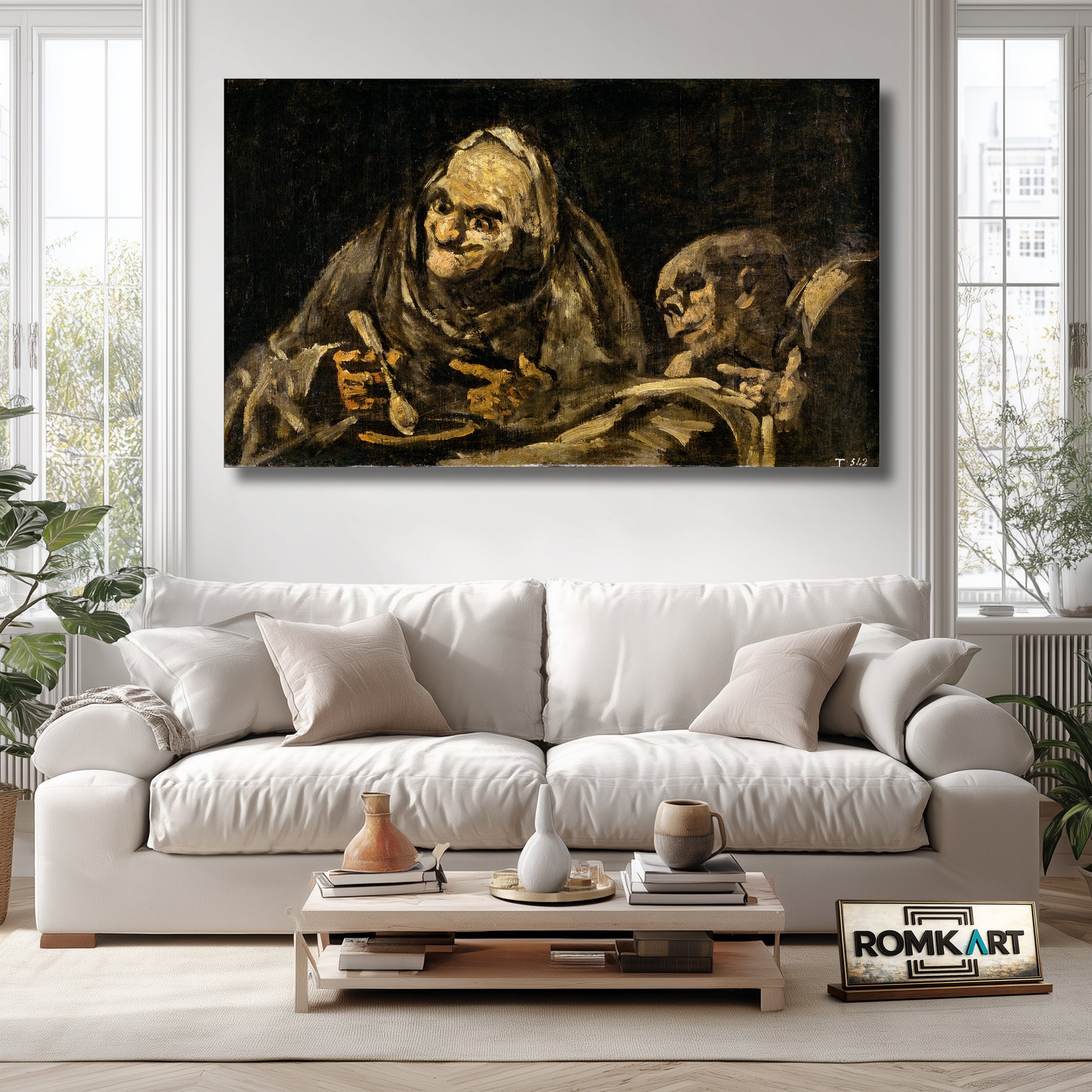 Francisco De Goya Two Old Men Eating 1820-1823 – Reproduction