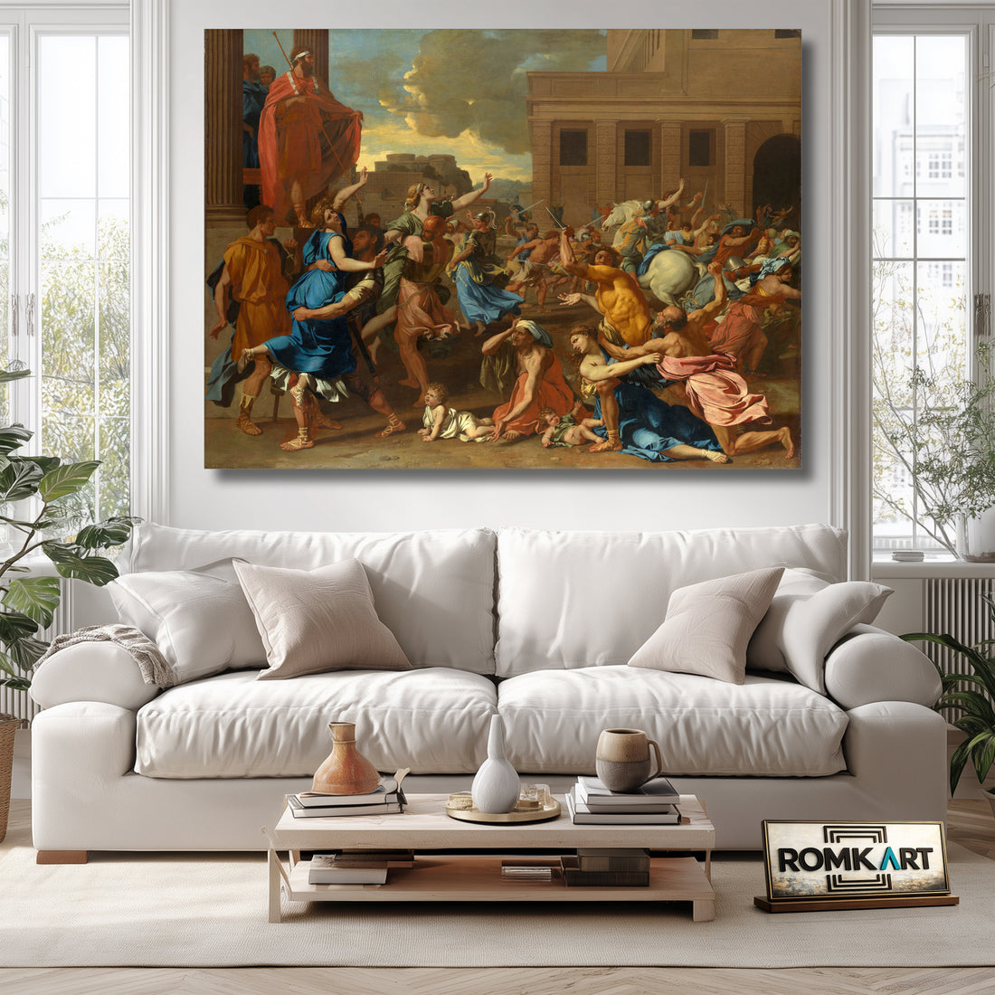 Nicolas Poussin The Abduction Of The Sabine Women 1633 – Reproduction