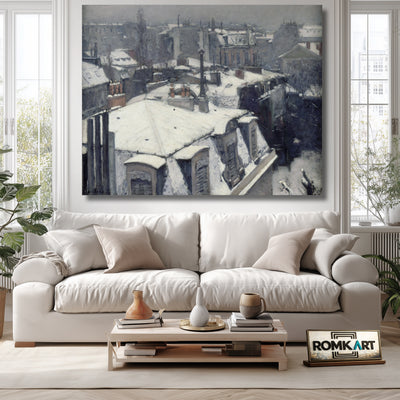 Gustave Caillebotte Rooftops In The Snow 1878 – Reproduction