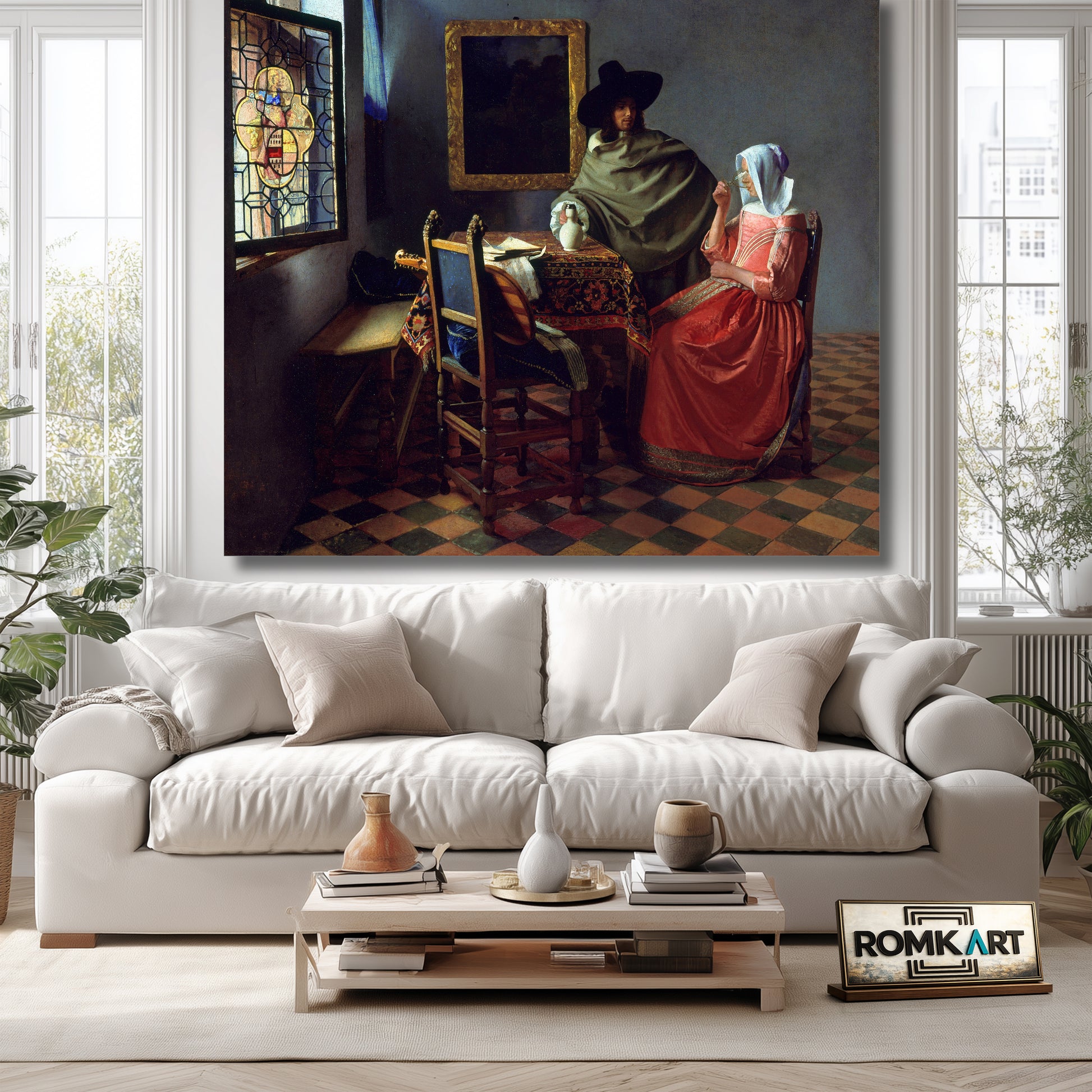 Johannes Vermeer The Glass Of Wine 1660 – Reproduction