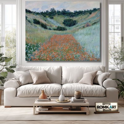 Claude Monet Poppy Field In A Hollow Near Giverny 1888 – Reproduction