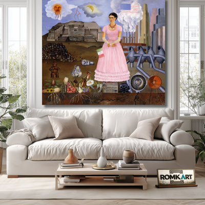 Frida Kahlo Self-portrait On The Borderline Between Mexico And The United 1932 – Reproduction