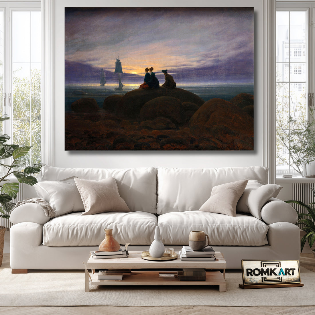 Caspar David Friedrich Moonrise Over The Sea 1822 – Reproduction