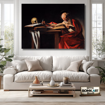Caravaggio Saint Jerome Writing 1605-06 – Reproduction