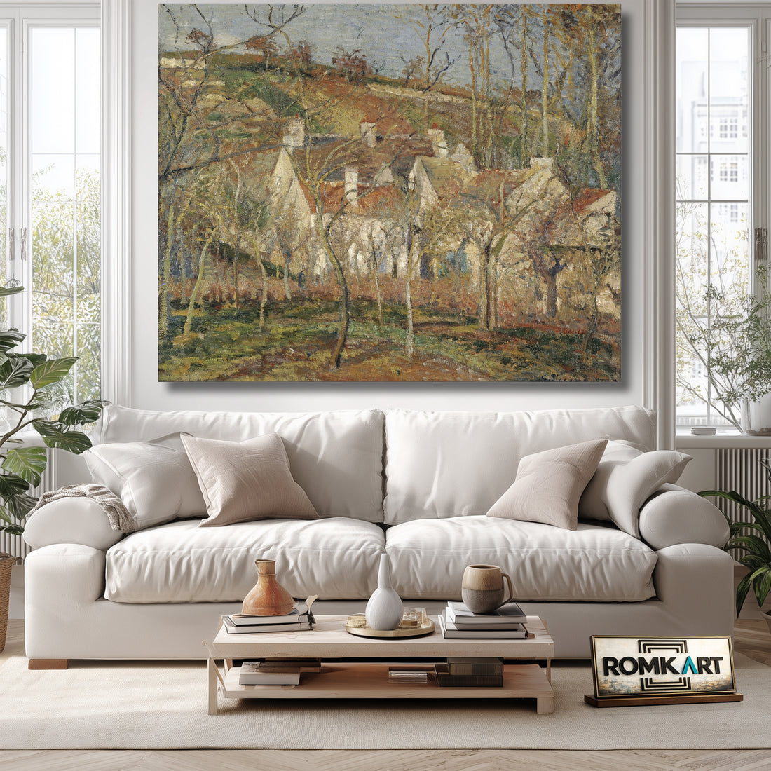 Camille Pissarro Red Roofs Corner Of A Village Winter – Reproduction