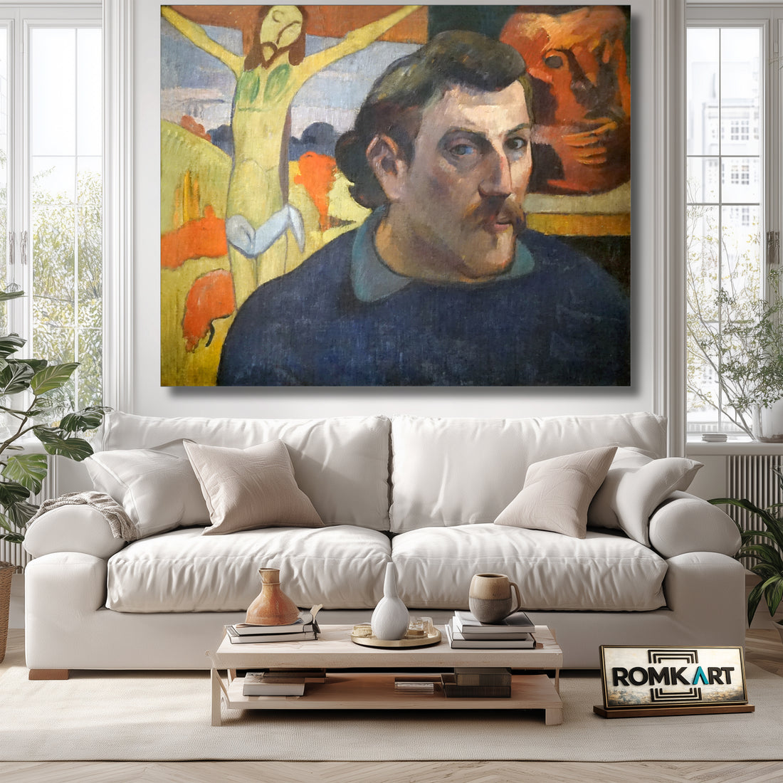 Paul Gauguin Self-portrait With The Yellow Christ 1890 – Reproduction