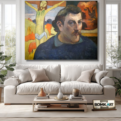 Paul Gauguin Self-portrait With The Yellow Christ 1890 – Reproduction
