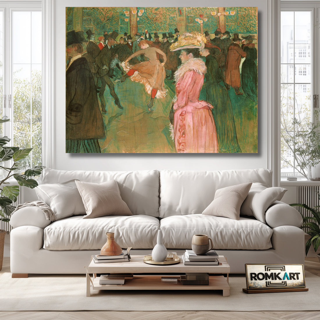 Henri De Toulouse-lautrec At The Moulin Rouge The Dance 1890 – Reproduction