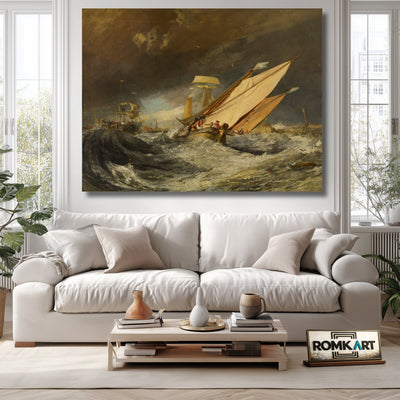 William Turner Fishing Boats Entering Calais Harbor C 1803 – Reproduction