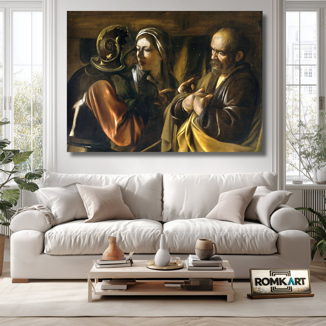 Caravaggio The Denial Of Saint Peter 1610 – Reproduction