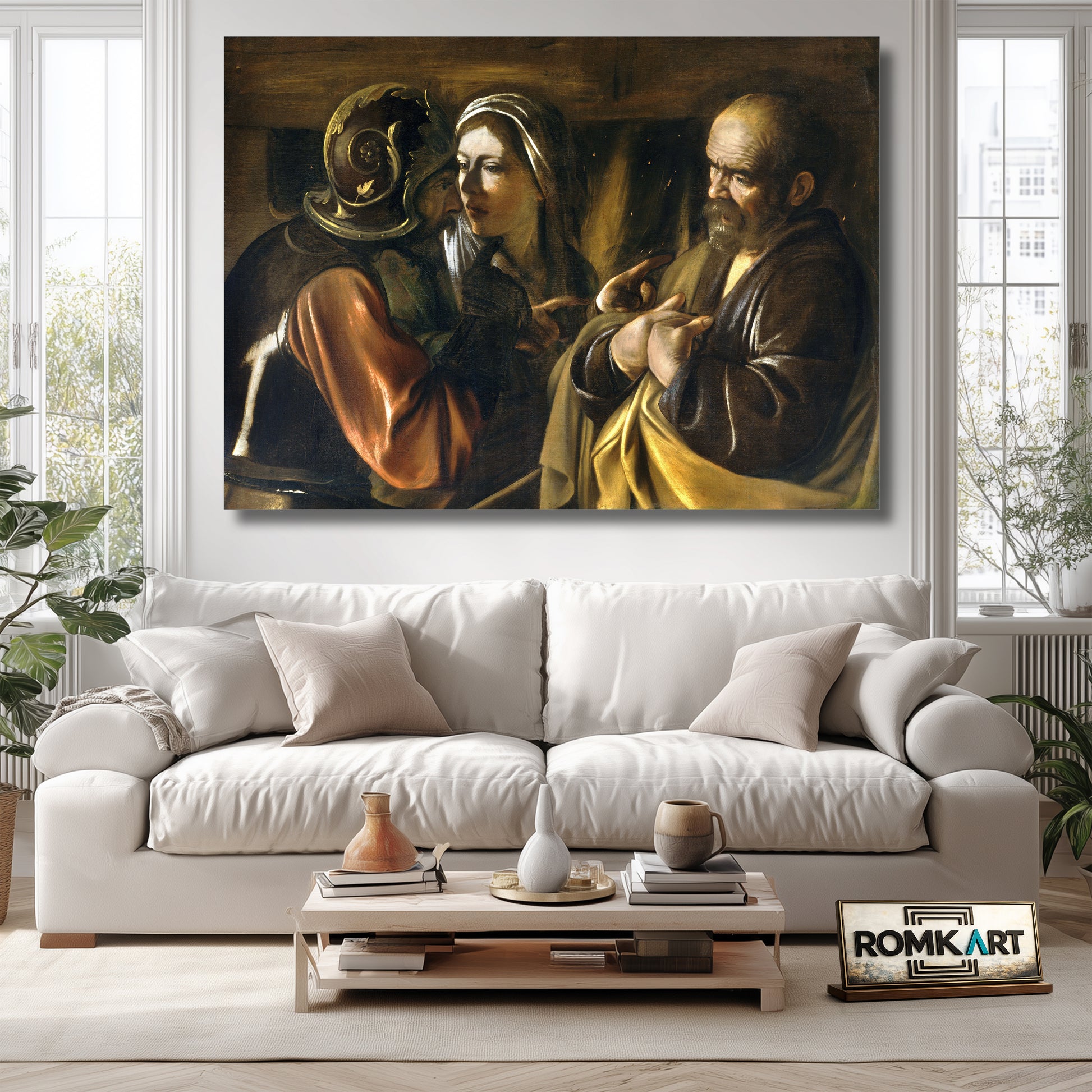 Caravaggio The Denial Of Saint Peter 1610 – Reproduction