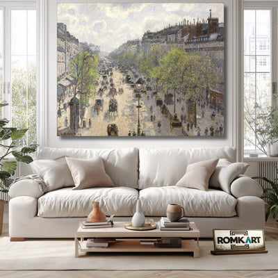 Camille Pissarro The Boulevard Montmartre Spring Morning 1897 – Reproduction