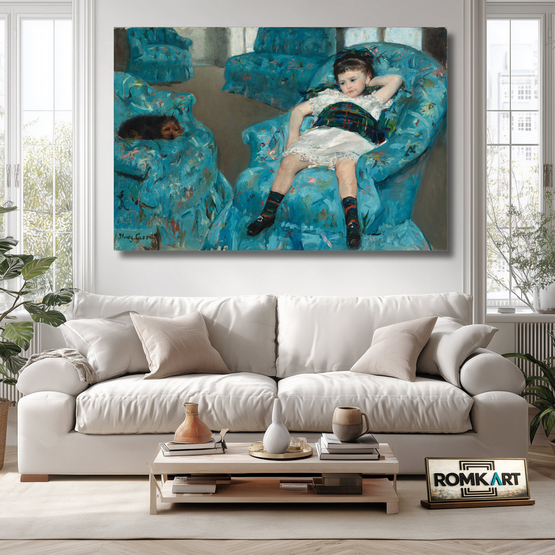 Mary Cassatt Little Girl In A Blue Armchair 1878 – Reproduction