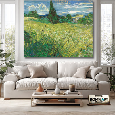 Vincent Van Gogh Green Wheat Field With Cypress 1889 – Reproduction