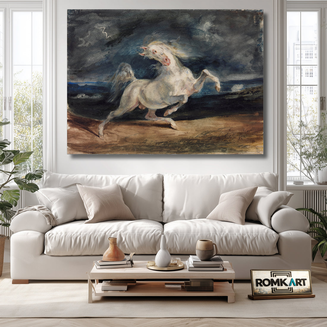 Eugene Delacroix Horse Frightened By A Thunderstorm 1824 – Reproduction