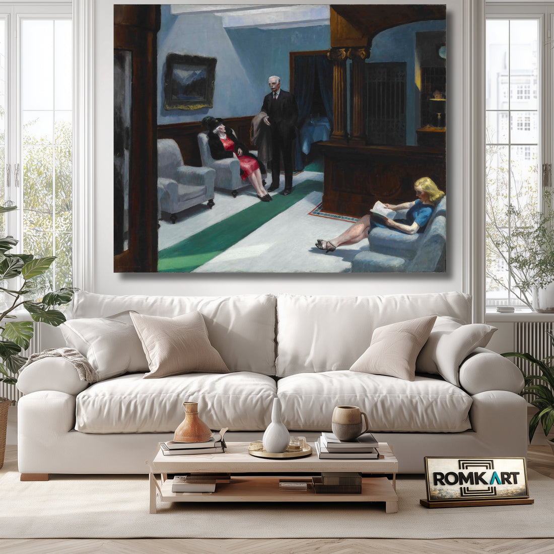 Edward Hopper Hotel Lobby 1943 – Reproduction