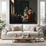 Johannes Vermeer Girl Interrupted At Her Music 1658 – Reproduction
