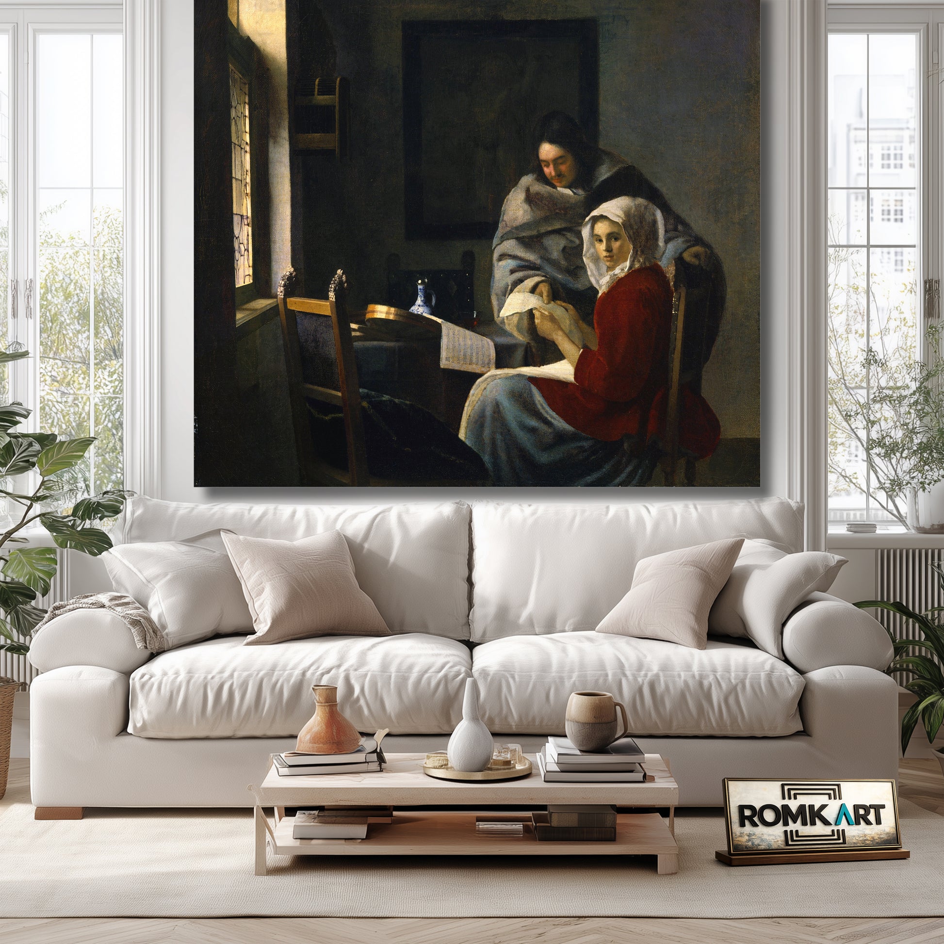 Johannes Vermeer Girl Interrupted At Her Music 1658 – Reproduction