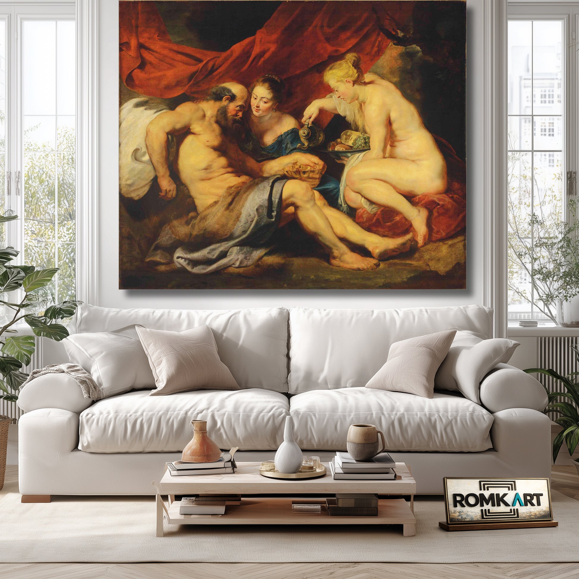 Peter Paul Rubens Lot And His Daughters 1614 – Reproduction