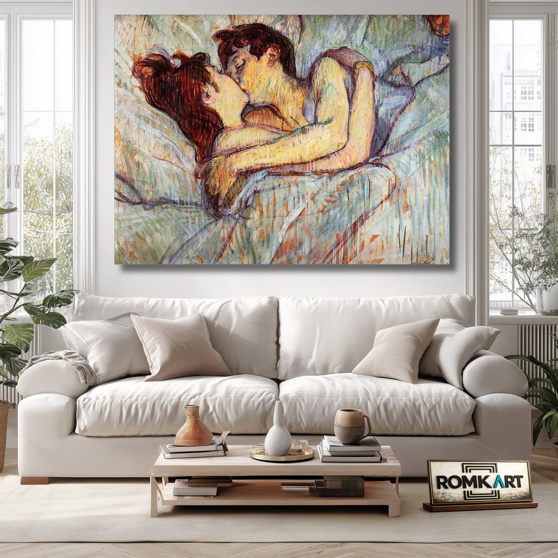 Henri De Toulouse-lautrec In Bed - The Kiss 1892 – Reproduction