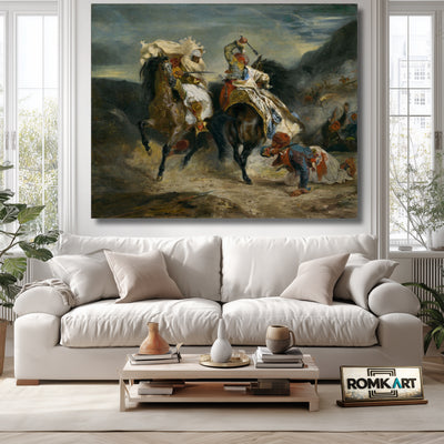 Eugene Delacroix The Combat Of The Giaour And Hassan 1826 – Reproduction