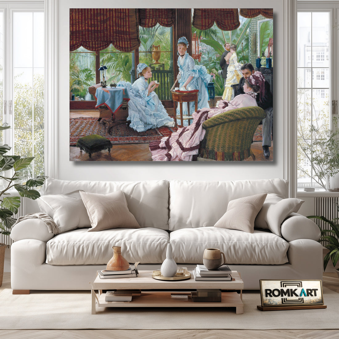 James Tissot In The Conservatory 1867 – Reproduction